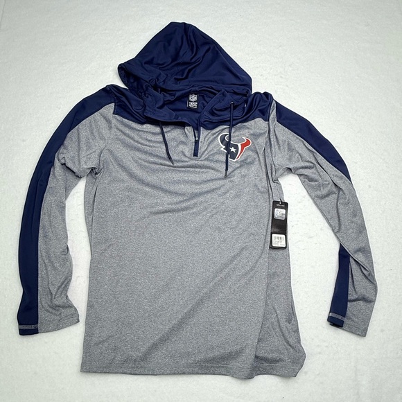 NFL Other - Houston TEXANS Gray and Blue NFL Logo Hoodie NWT Size L